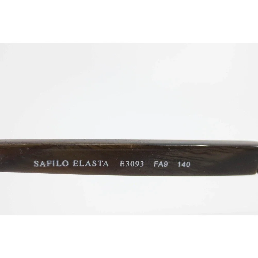 Safilo Elasta E3093 FA9 Brown Rectangular Semi Rimless Eyeglass Frames Italy